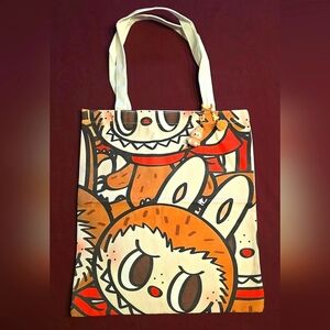Labubu Canvas Bag w/Mini Labubu Bag Charm Included